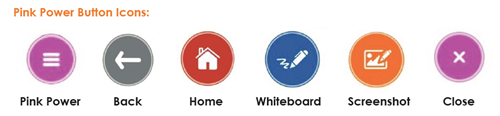 Pink Power Button Icons 